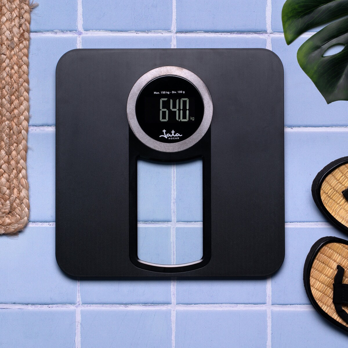 Báscula de baño electrónica Hbas Jata Negro-8