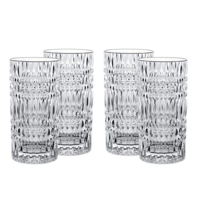 Imagem 0 de Conjunto de 4 Copos Altos de Cristal Ethno