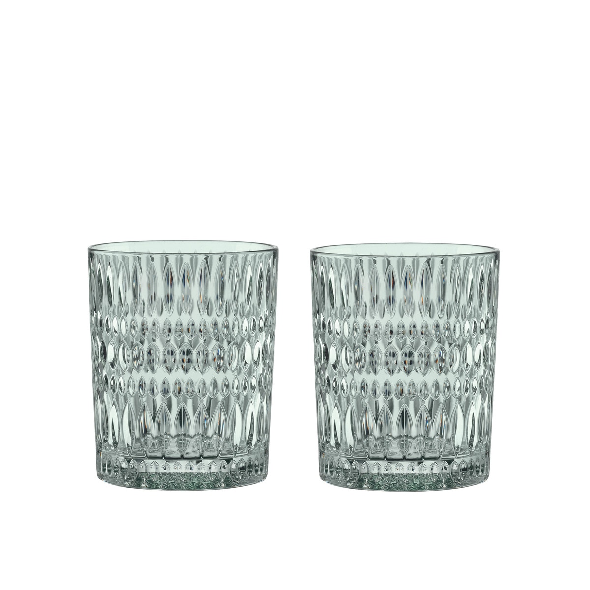 Conjunto de 2 Copos Baixos de Cristal Ethno Verde-1