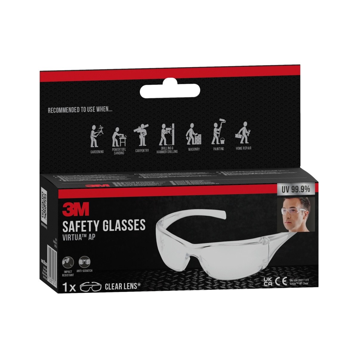 Gafas Seguridad Incoloras Virtua™ Transparente-4