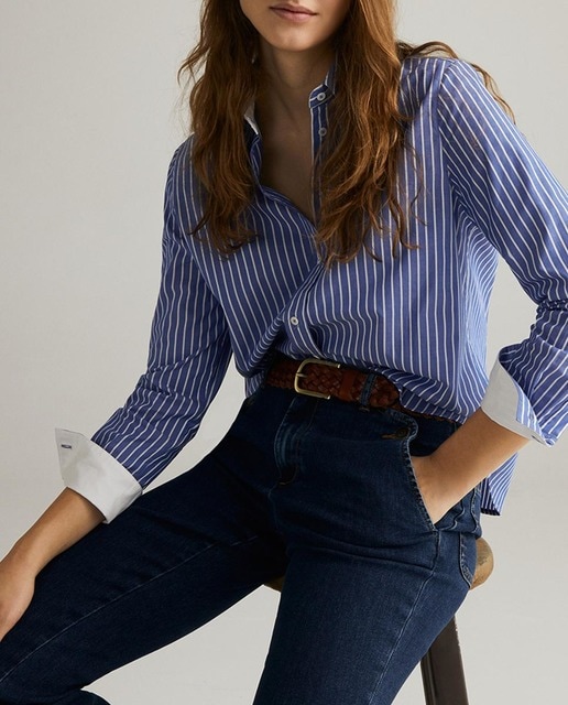 Imagen 0 de Camisa de mujer de manga larga estampada