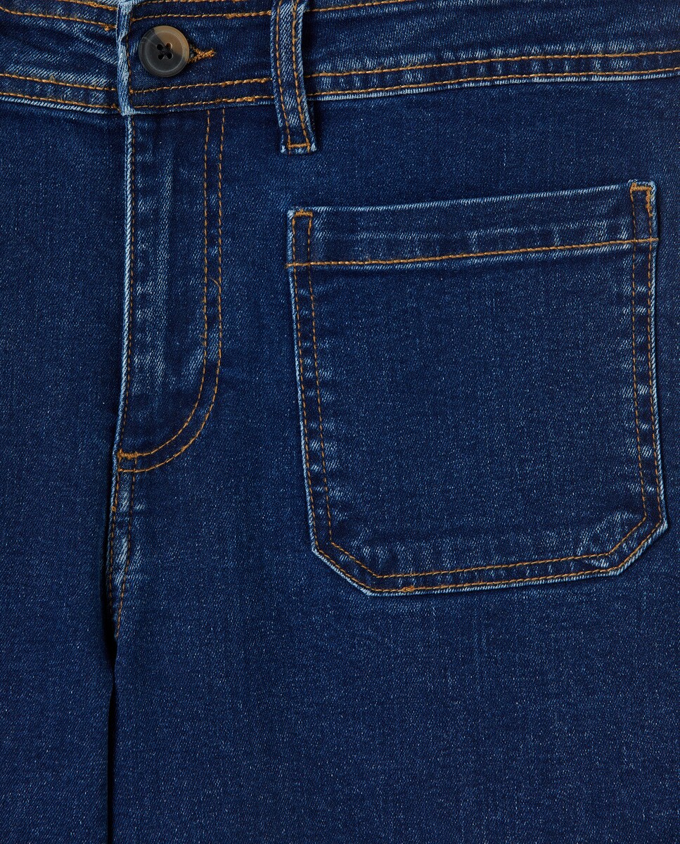 Jeans ALICE Culotte Azul-escuro-5