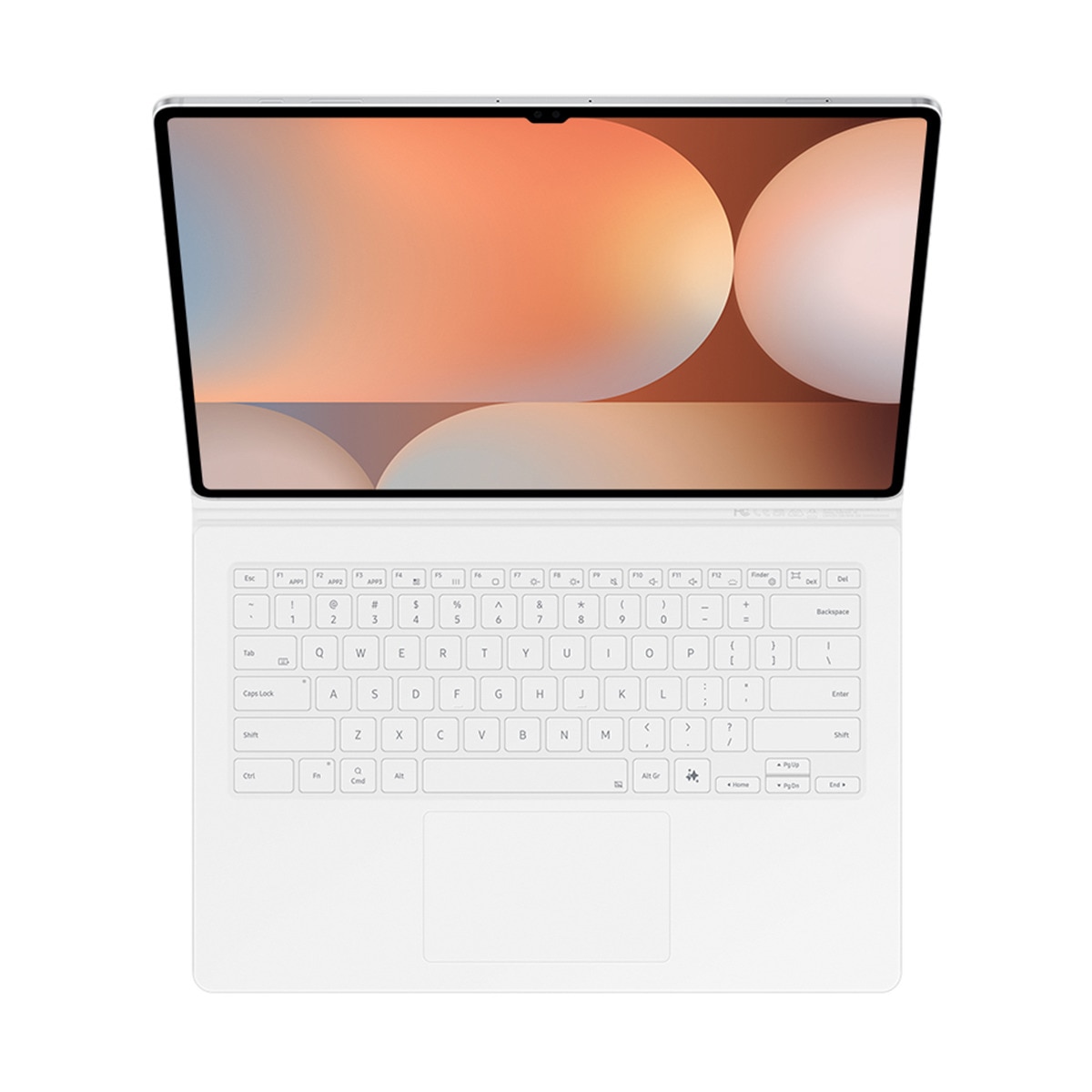Funda teclado IA blanca Samsung Book Cover Keyboard para Tab S9 ultra / Tab S10 ultra Blanco-9