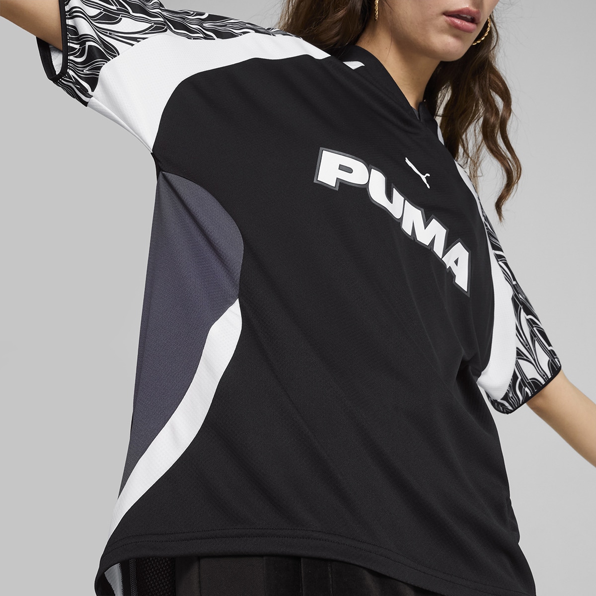 T-shirt de Homem Football Jersey Preto-4