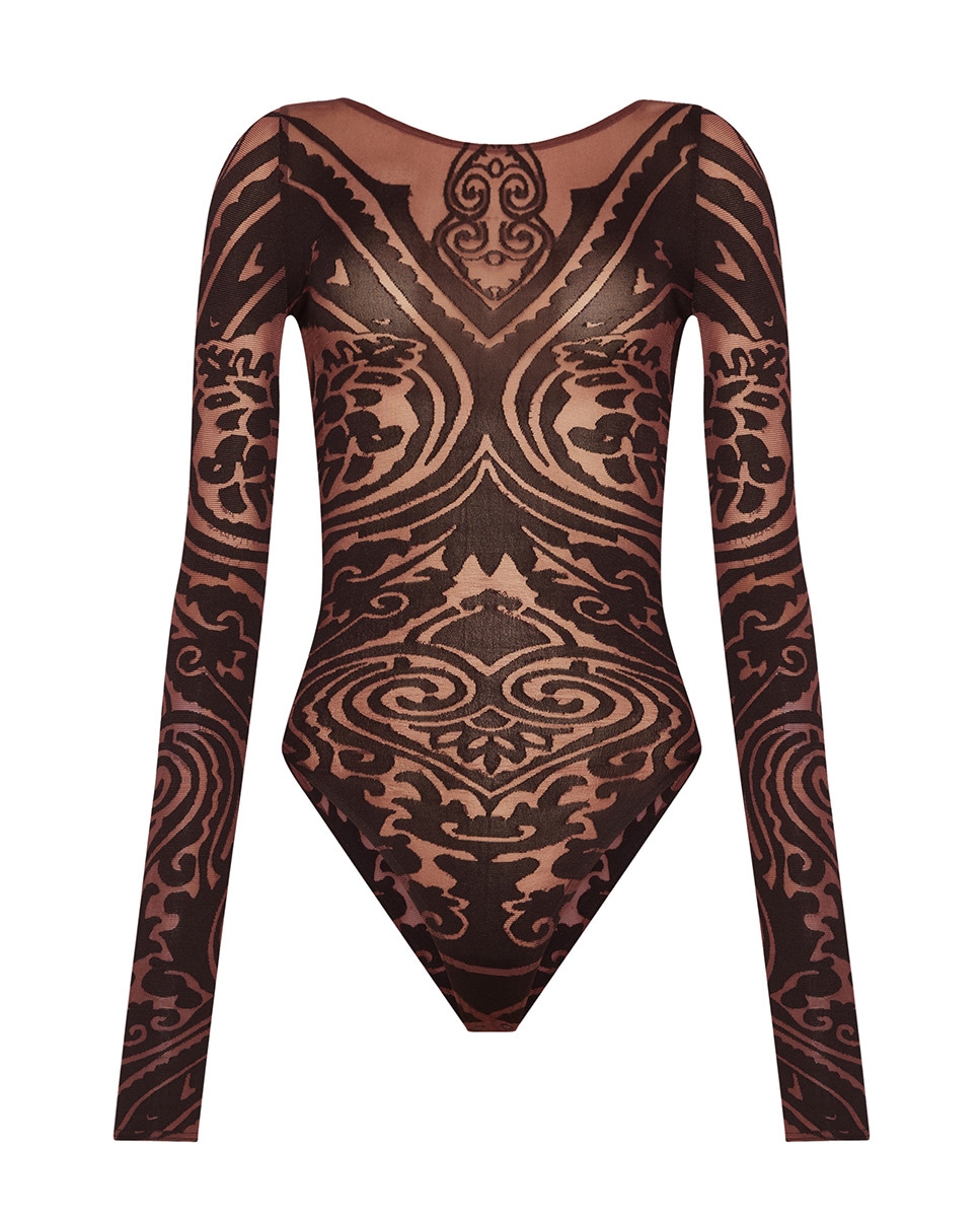 Meias de Jacquard Metalizadas ETRO x Wolford Multicolor-4