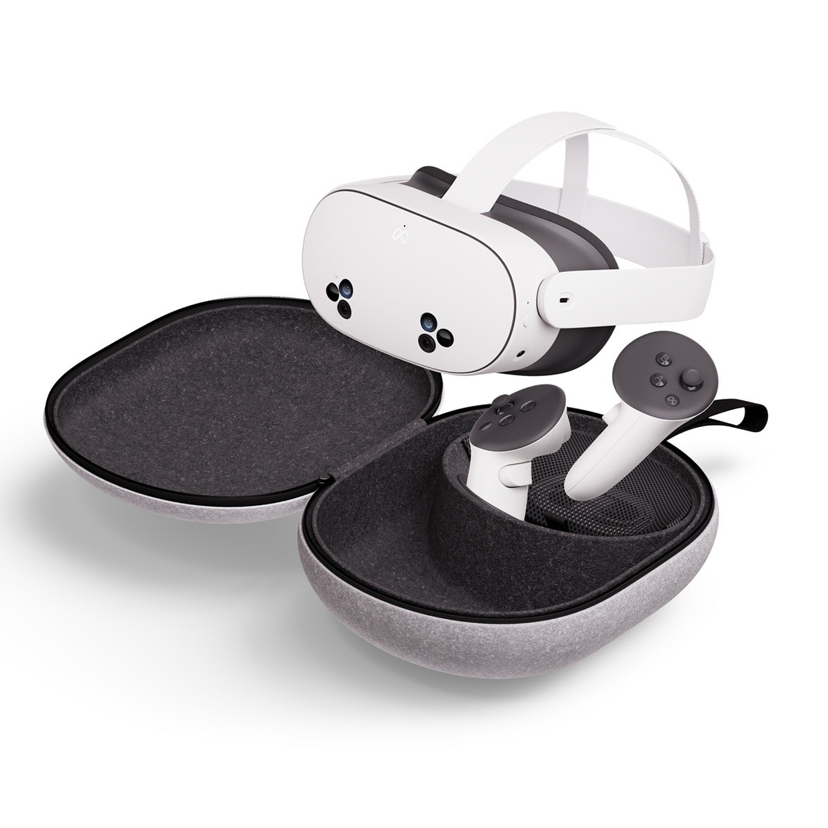 Estuche compacto para Meta Quest 3/3S Gris claro-3