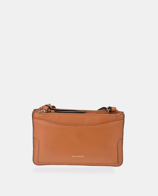 Imagem 0 de Mala Crossbody em Pele com Foles - Preto