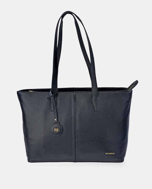 Imagen 0 de Bolso tote Guy Laroche en piel napa color negro