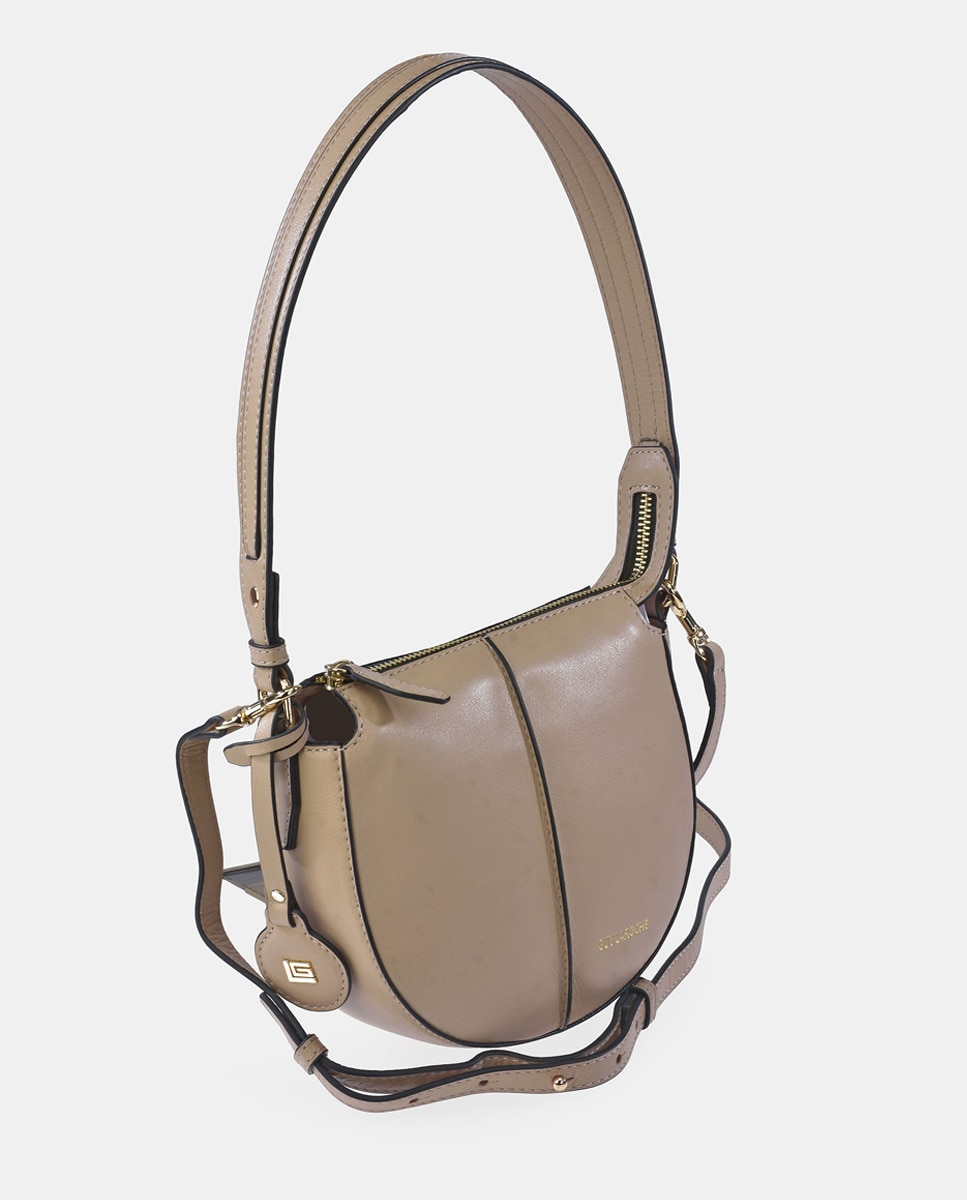 Mala Saddle em Pele Tipo Napa - Preto Creme-3