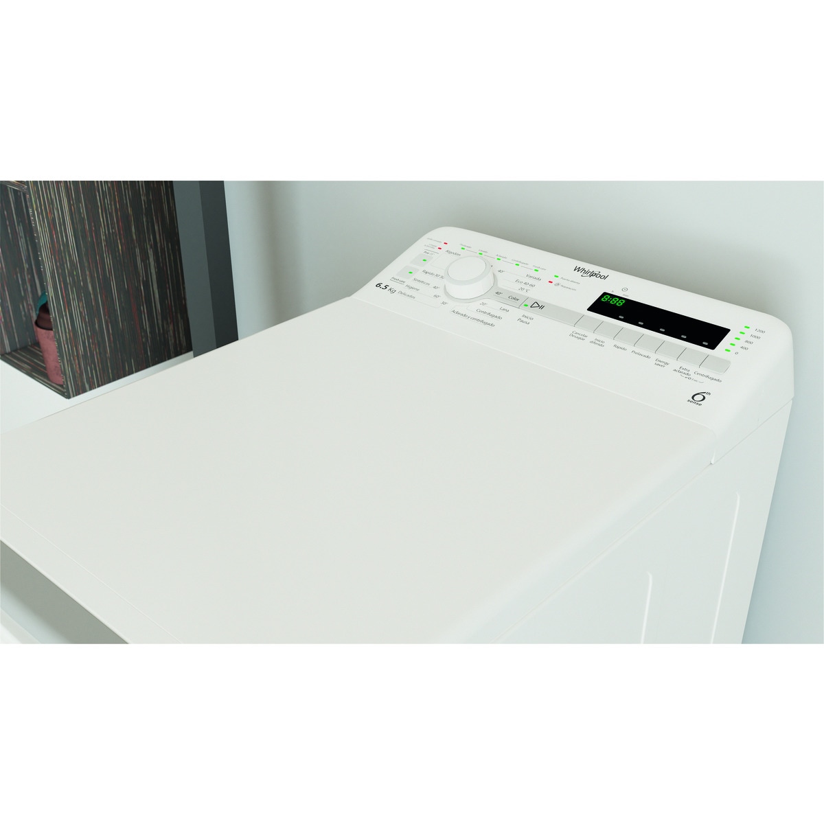 Lavadora carga superior Whirlpool 6,5 kg / 1.200 rpm - TDLR65230SSSP/N Blanco-10