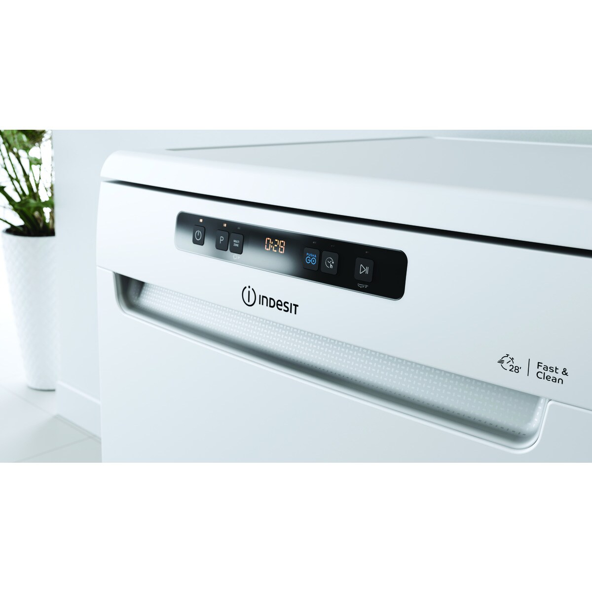 Lavavajillas Indesit 14 servicios, Bandeja Cubiertos, 60 cm - DFO 3T133 A F Blanco-10