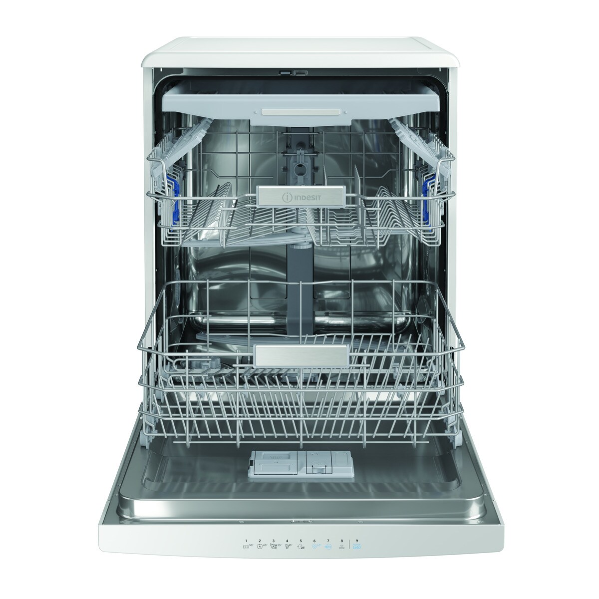 Lavavajillas Indesit 14 servicios, Bandeja Cubiertos, 60 cm - DFO 3T133 A F Blanco-8