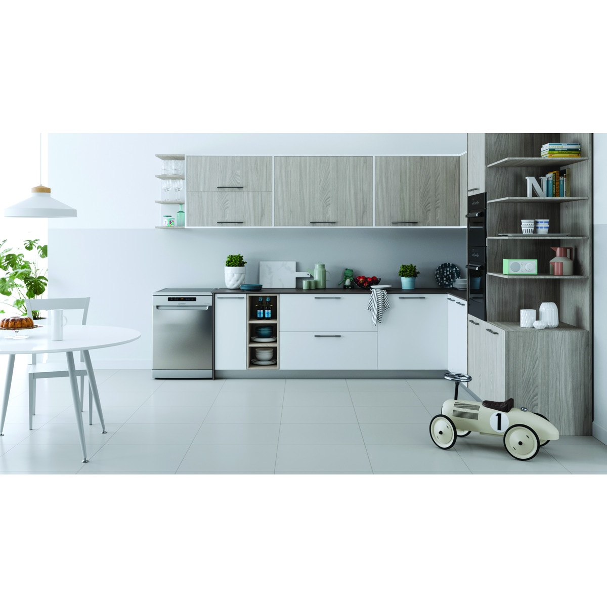 Lavavajillas Indesit 14 servicios, Bandeja Cubiertos, 60 cm - DFO 3T133 A F X Inox-20