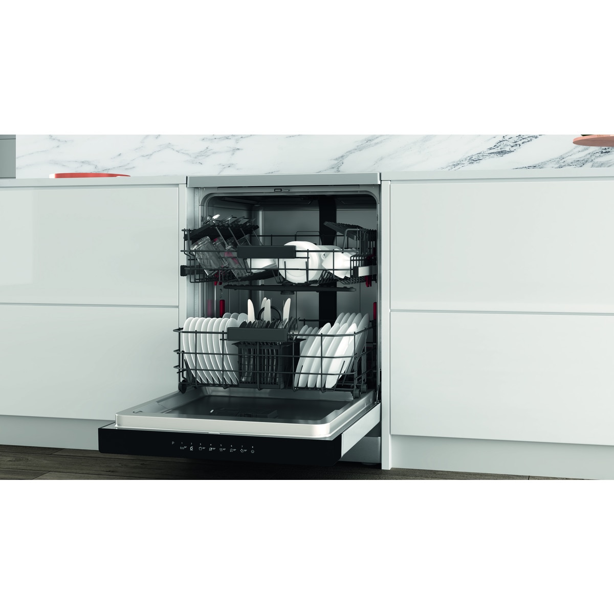 Lavavajillas Whirlpool 14 servicios, 8 programas, 60 cm - WFC 3C42 P X Inox-14