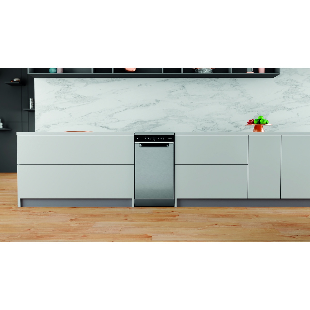 Lavavajillas Whirlpool 10 servicios, Bandeja Cubiertos, 45 cm - WSFO 3O23 PF X Inox-4