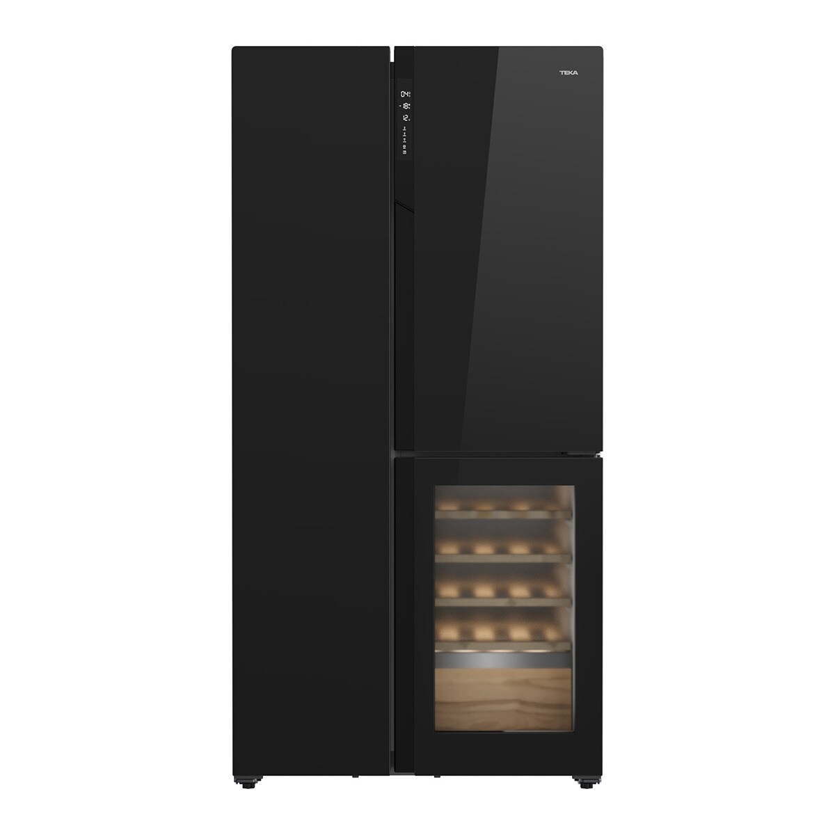 Frigorífico americano Teka Motor inverter, con vinoteca integrada - RLF 85950 GBK Cristal negro-1