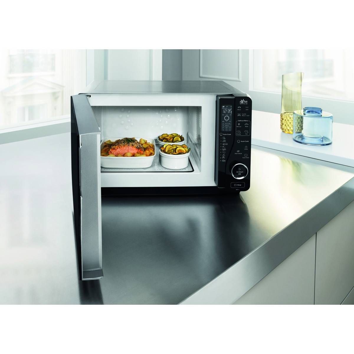 Microondas  Whirlpool sin plato giratorio - MWF 421 SL Silver-7