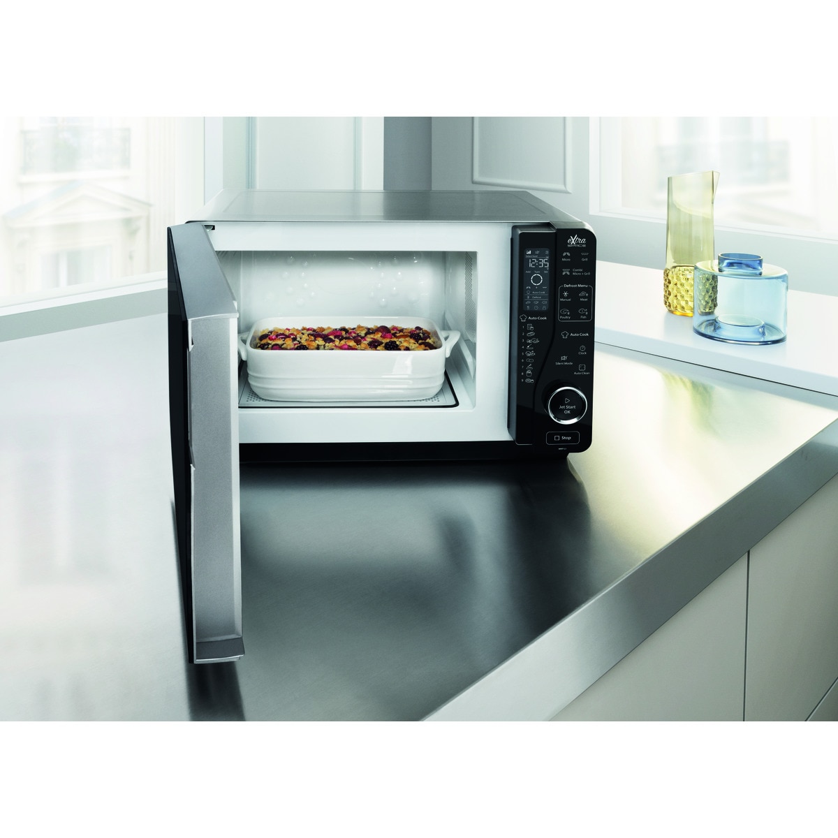 Microondas  Whirlpool sin plato giratorio - MWF 421 SL Silver-6