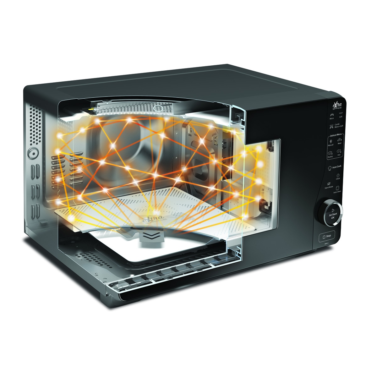 Microondas  Whirlpool sin plato giratorio - MWF 421 SL Silver-4