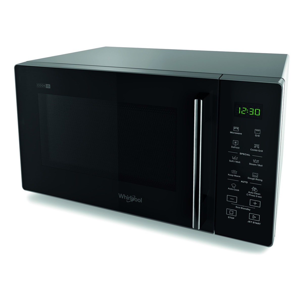 Microondas  Whirlpool 25 litros y grill - MWP 254 SB Inox / Negro-3
