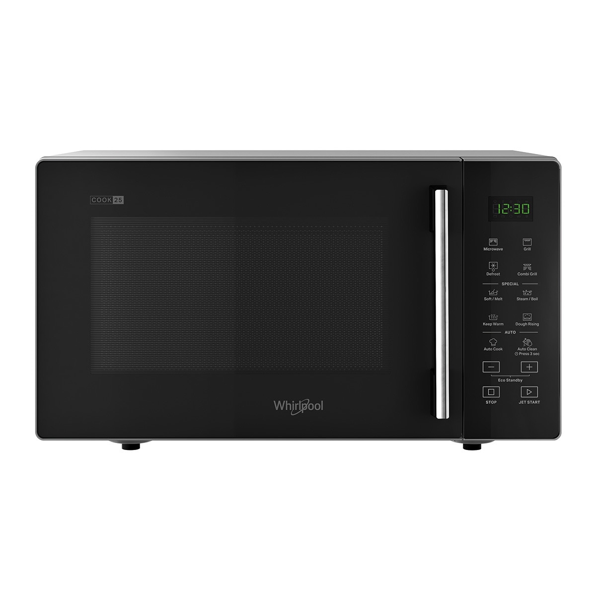 Imagem 0 de Micro-ondas Whirlpool MWP 254 SB de 900 W com Grill e Capacidade de 25 Litros - Preto e Inox