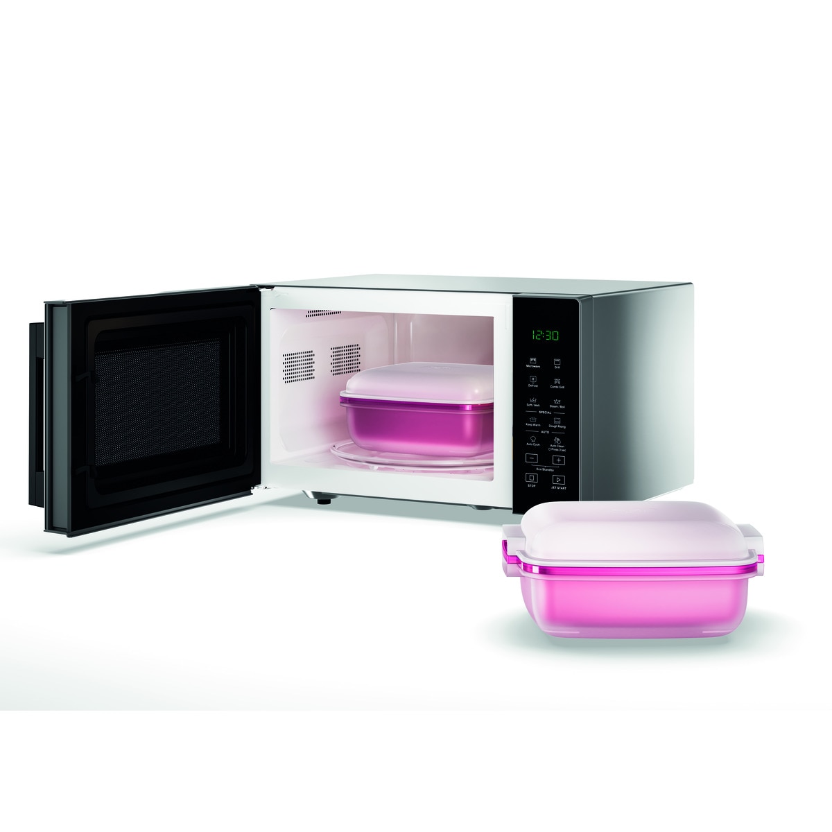 Microondas  Whirlpool 25 litros y grill - MWP 254 SB Inox / Negro-2