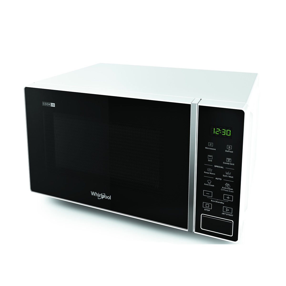 Microondas Whirlpool 20 litros y grill - MWP 203 W Blanco-2