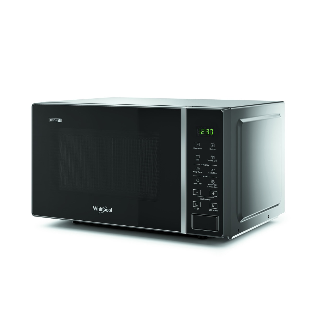 Microondas  Whirlpool 20 litros y grill - MWP 203 SB Negro / Plata-5