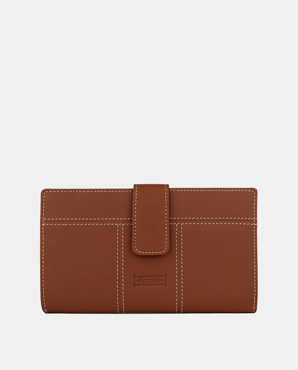 Carteira Extra Grande Camel-1