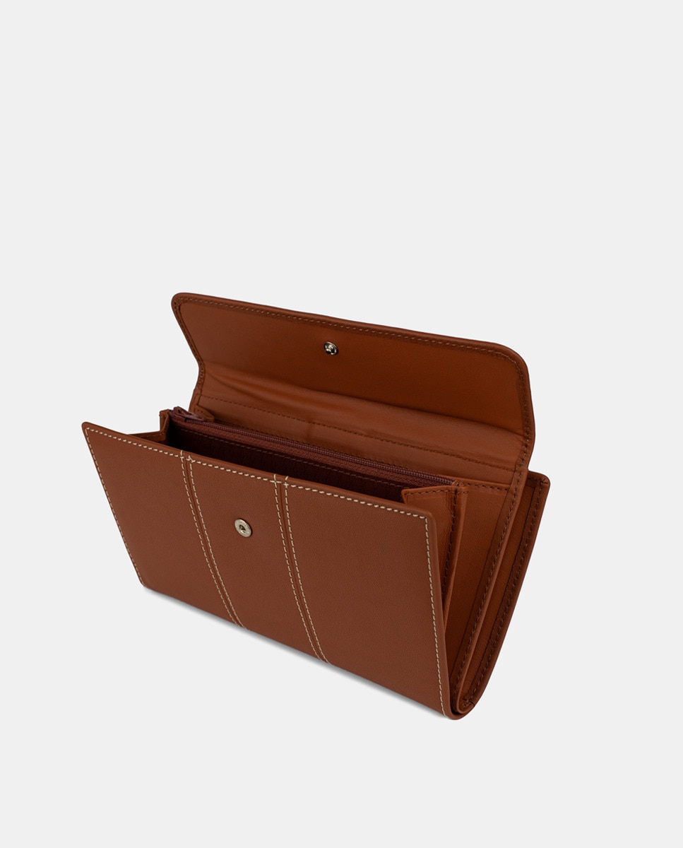 Carteira Extra Grande Camel-3