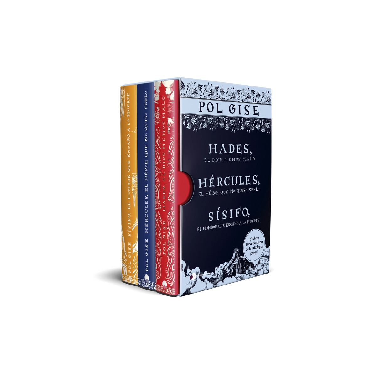 Imagem 0 de Estuche mitológico: Incluye: Hades, el dios menos malo + Hércules, el héroe que no quiso serlo + Sísifo, el hombre que engañó a  (Capa mole com abas)