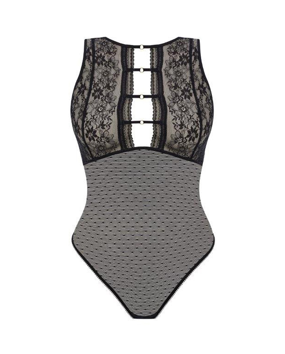 Body de Tule Transparente Cinzento-escuro-4