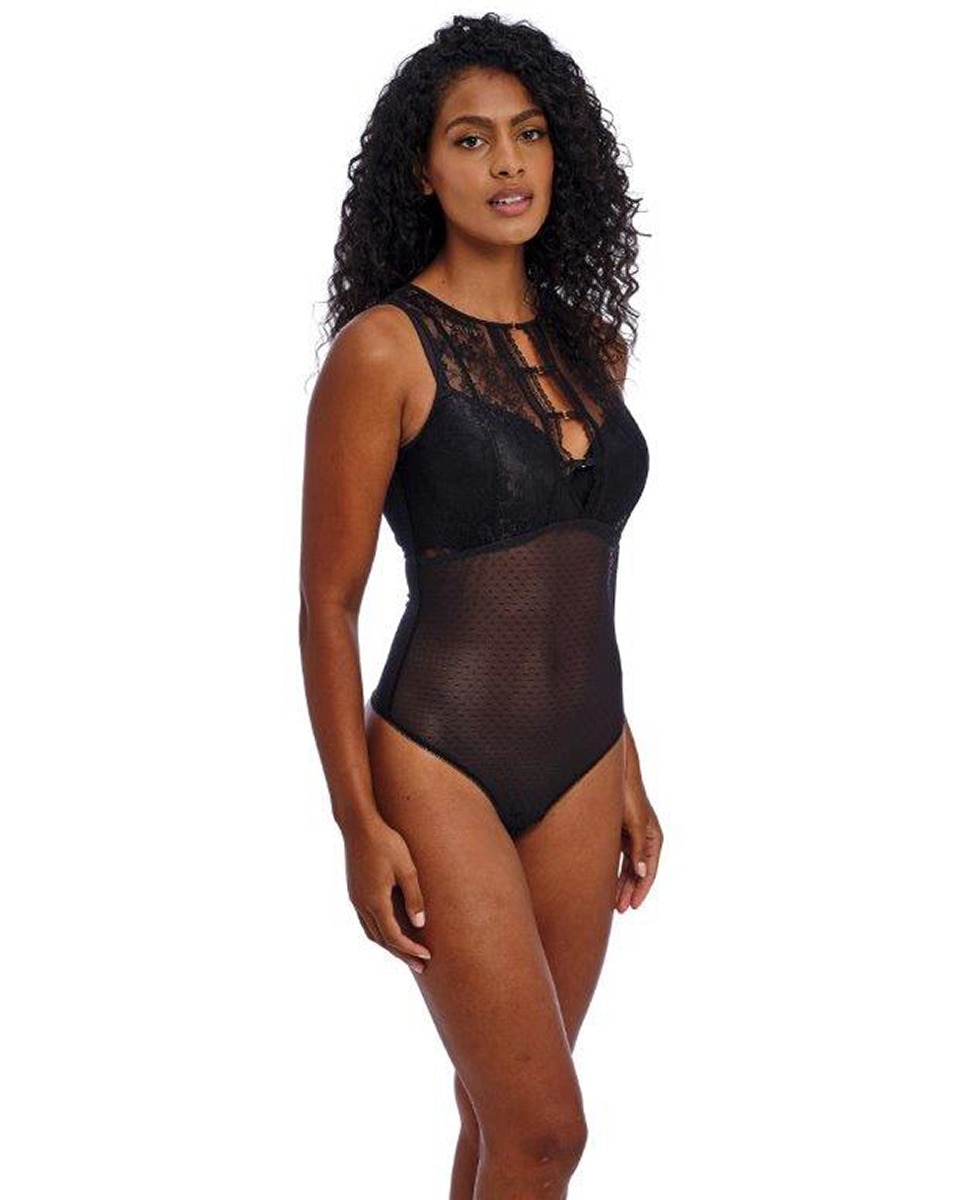 Body de Tule Transparente Cinzento-escuro-3