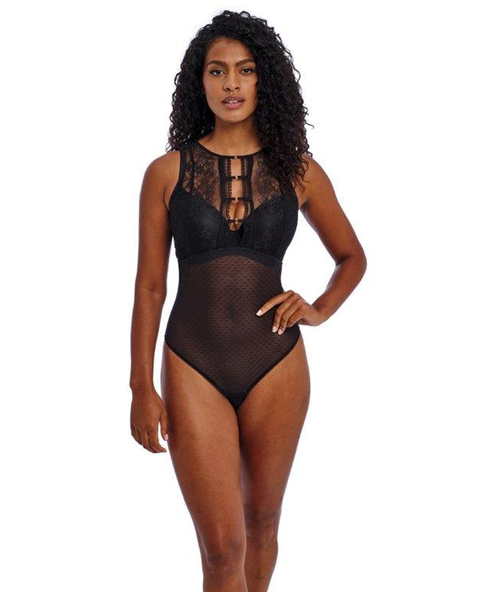 Body de Tule Transparente Cinzento-escuro-1