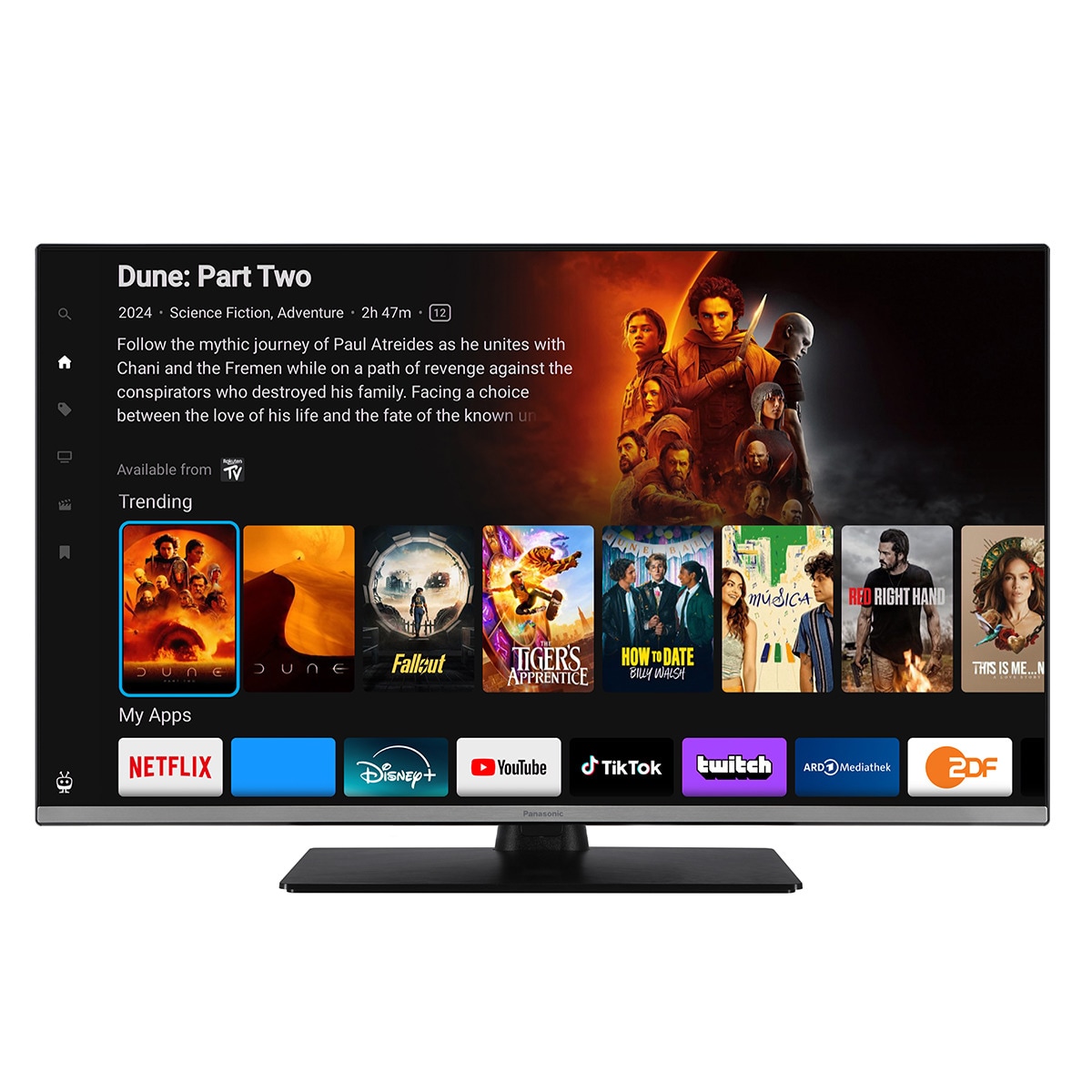 TV LED 100cm (40") Panasonic TB-40S45AEZ, Full HD, Smart TV con TiVo TV Negro-4