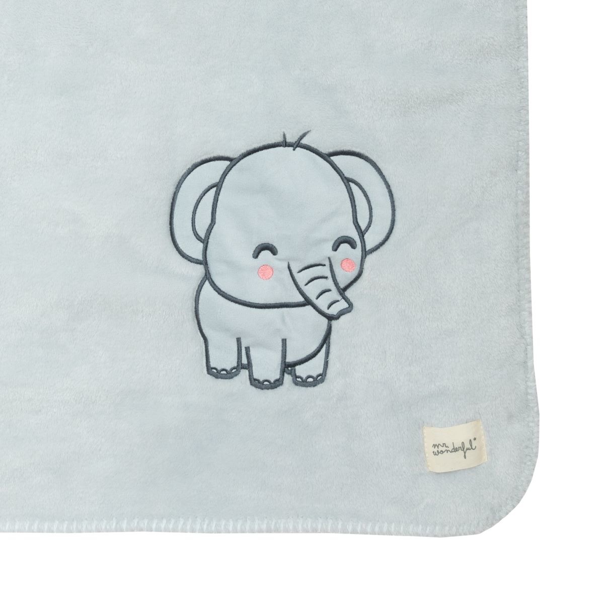 Manta suave para bebé Mr Wonderful: Elefante cinza 2