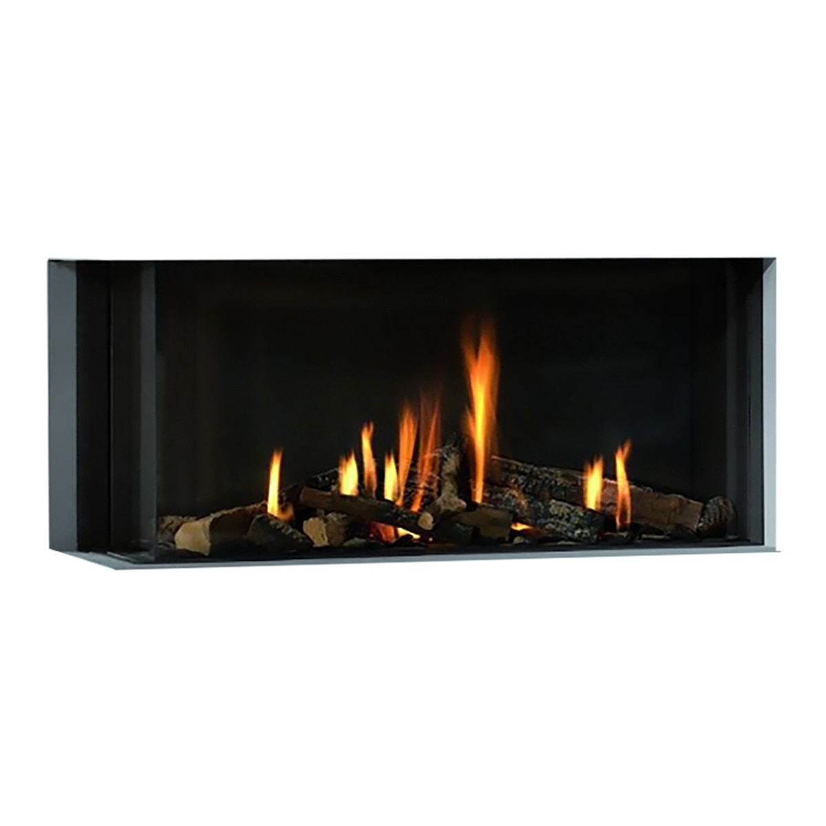 Chimenea Gas LPG Pano 1600 Esquinera Izquierda Negro-1