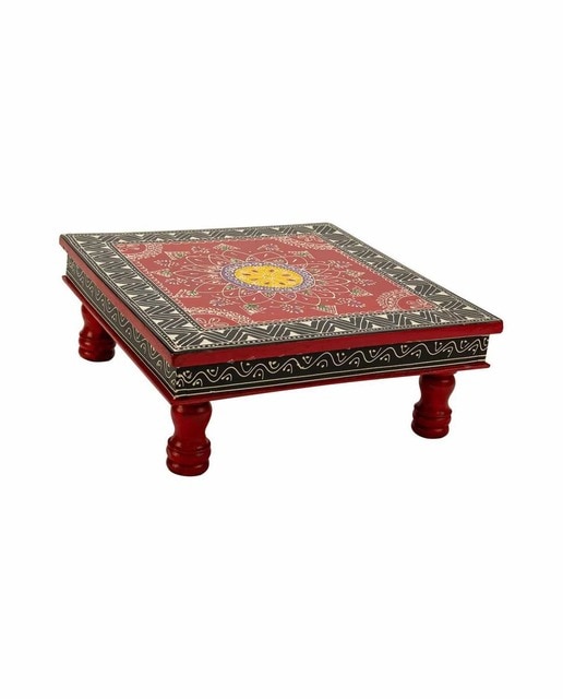 Imagen 0 de Mesa auxiliar de madera pintado a mano