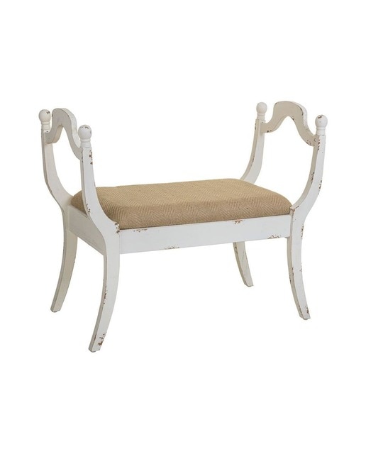 Imagen 0 de Kit banqueta de madera tapizada blanco