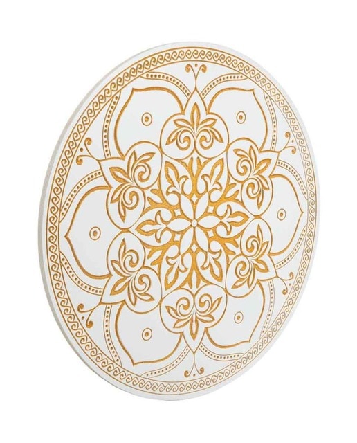 Imagen 0 de Panel decorativo de madera tallada blanco