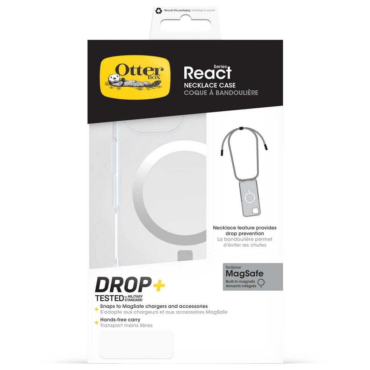 Capa Otterbox React Necklace com MagSafe para Apple iPhone 16 - Transparente 4