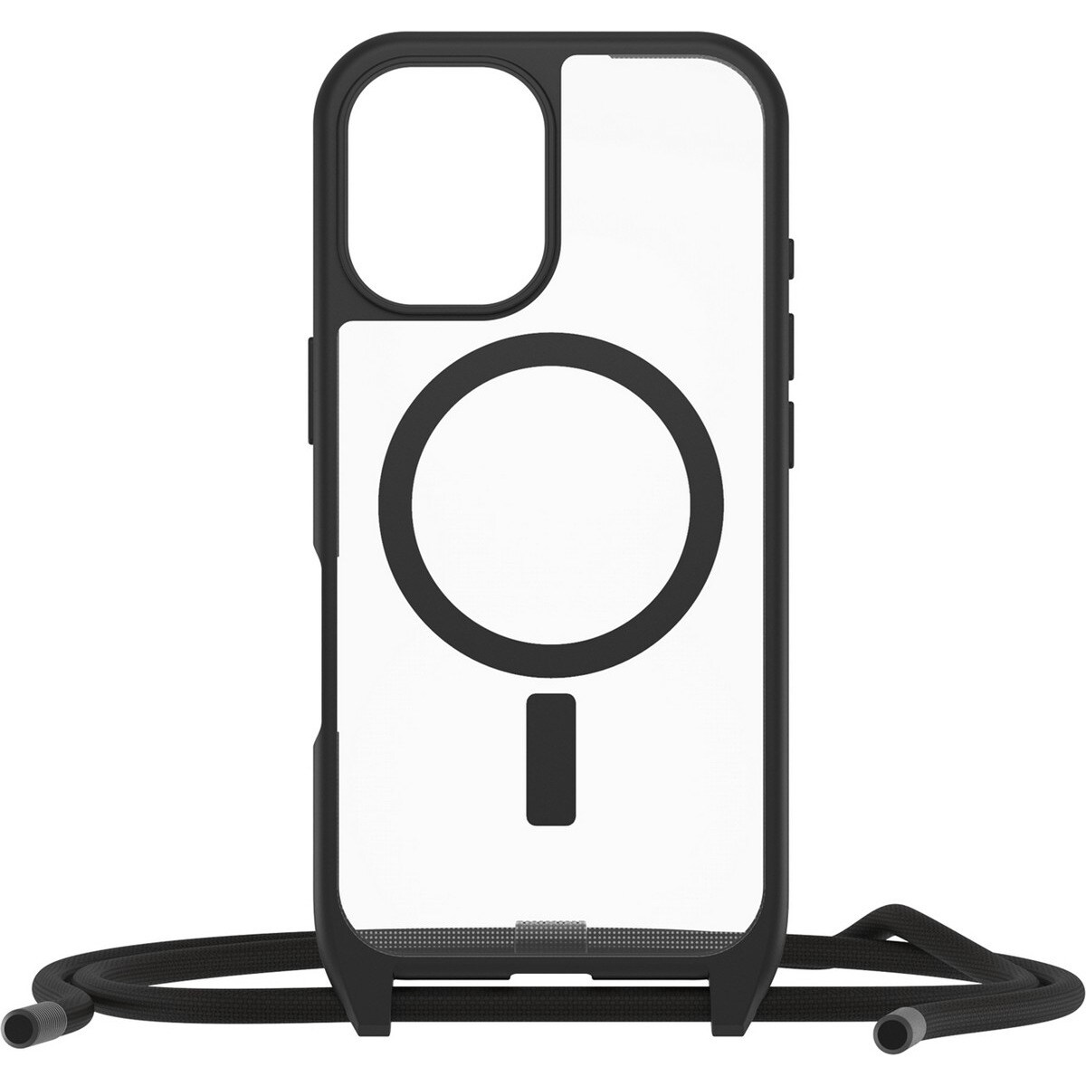Capa Otterbox React Necklace com MagSafe para Apple iPhone 16 - Preto / Transparente 1