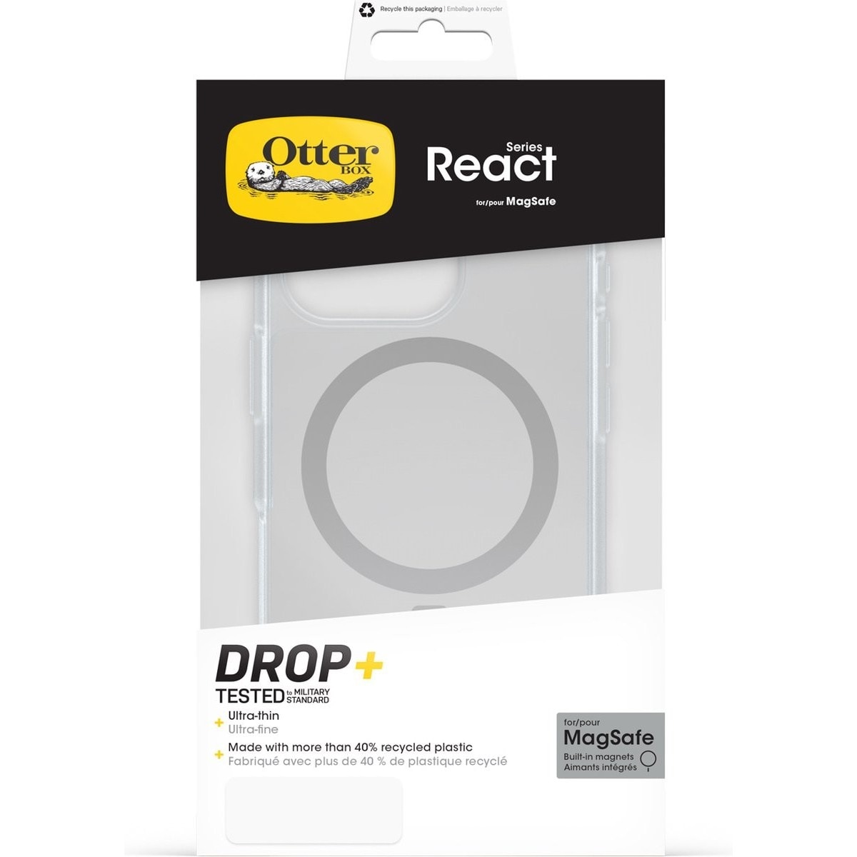 Capa Otterbox React com MagSafe para Apple iPhone 16 Pro - Transparente 5