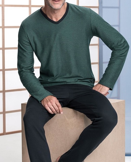 Imagen 0 de Pijama de hombre de algodón
