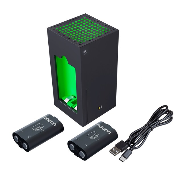 Imagen 0 de Pack cargador y dos baterias externas para mandos con licencia oficial Xbox