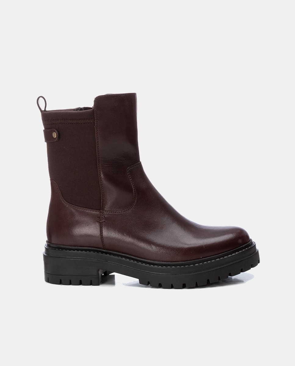 Botins em Pele Castanho-escuro-1