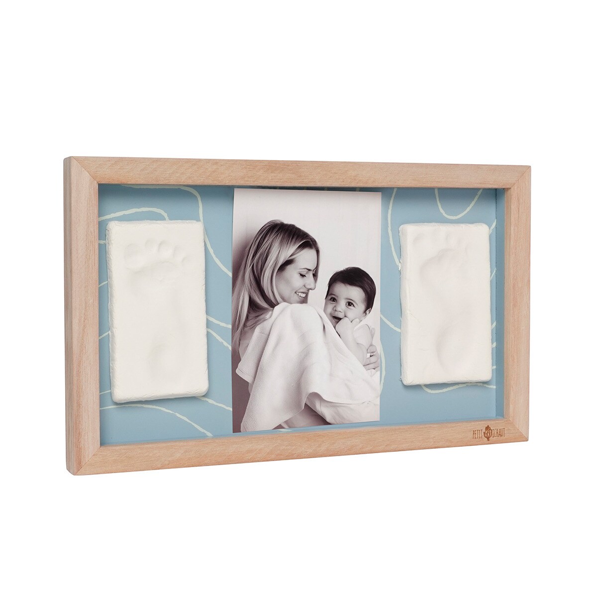 MARCO HUELLAS BEBÉ PETIT ARTICHAUT Terracota Arcoíris, Para Gemelos, Con  Arcilla Y Rodillo