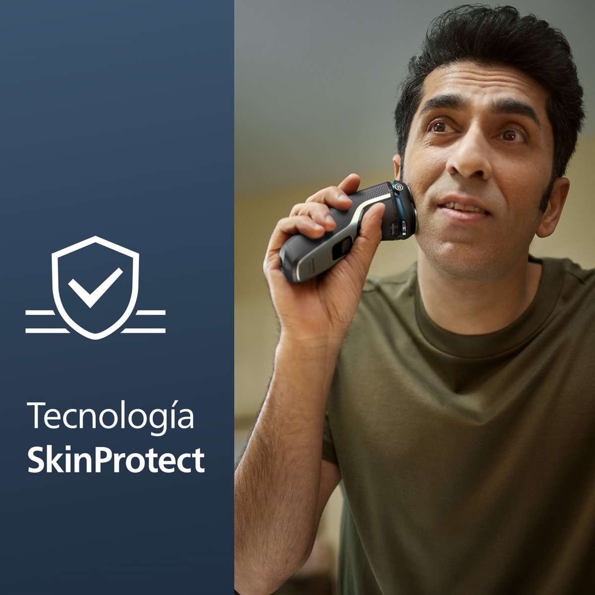 Afeitadora eléctrica Philips Serie 3000, máquina de afeitar hombre en seco y mojado, cabezales flexibles 5D, tapa protectora, 60 min autonomía Plata brillo-6