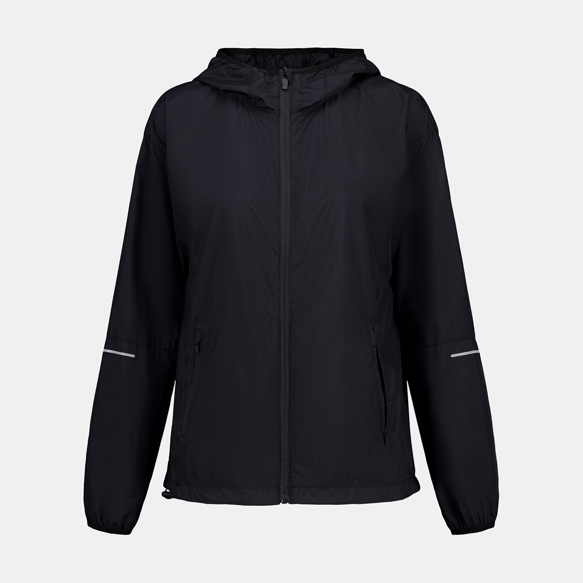 Cortavientos running de mujer Negro-4