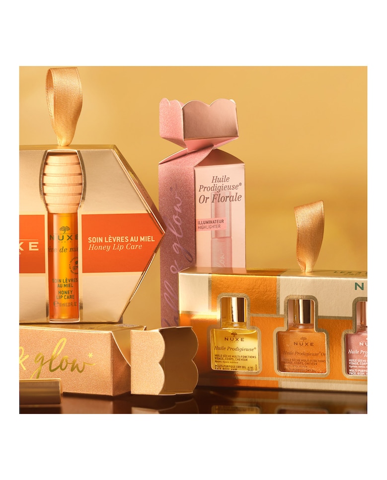 Aceite de brillo Cracker Roll & Glow Huile Prodigieuse® Or Florale Nuxe 4